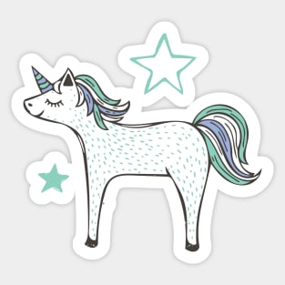 Happy Unicorn Sticker